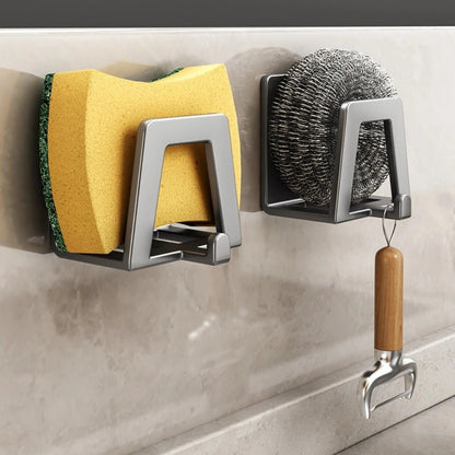 Edelstahl Küchenspüle-Caddy - Selbstklebender Küchenorganizer für Schwämme und Utensilien 0