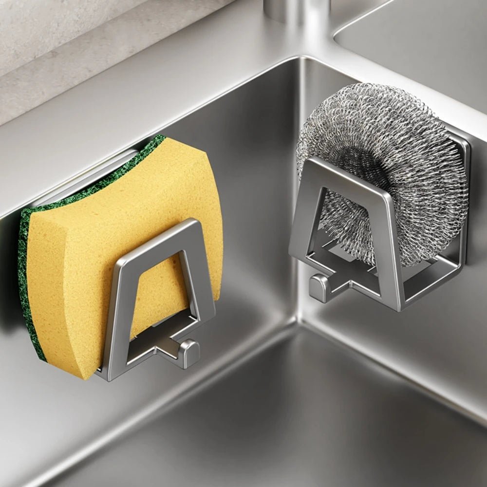 Edelstahl Küchenspüle-Caddy - Selbstklebender Küchenorganizer für Schwämme und Utensilien 1