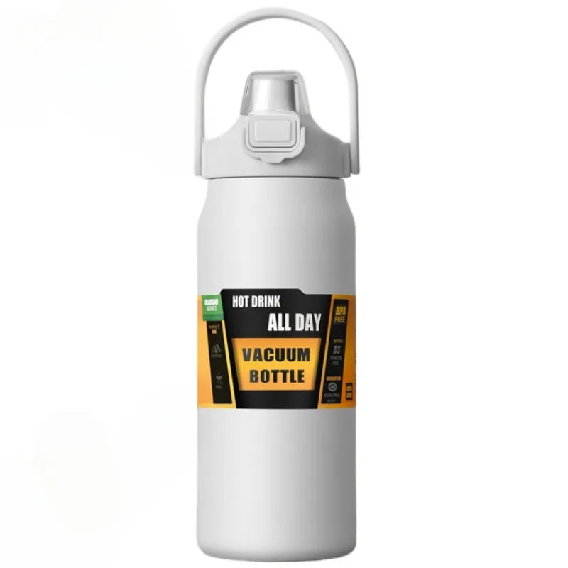 Edelstahl Thermoskanne 800/1000/1200/1500 ml mit Strohhalm - Doppelwandige Vakuumisolierung 8