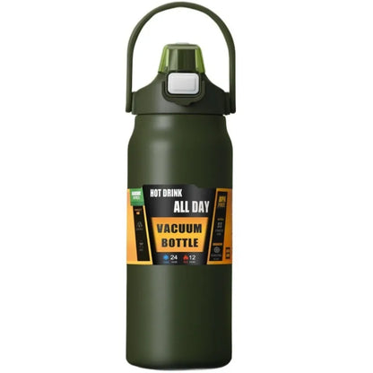 Edelstahl Thermoskanne 800/1000/1200/1500 ml mit Strohhalm - Doppelwandige Vakuumisolierung 9