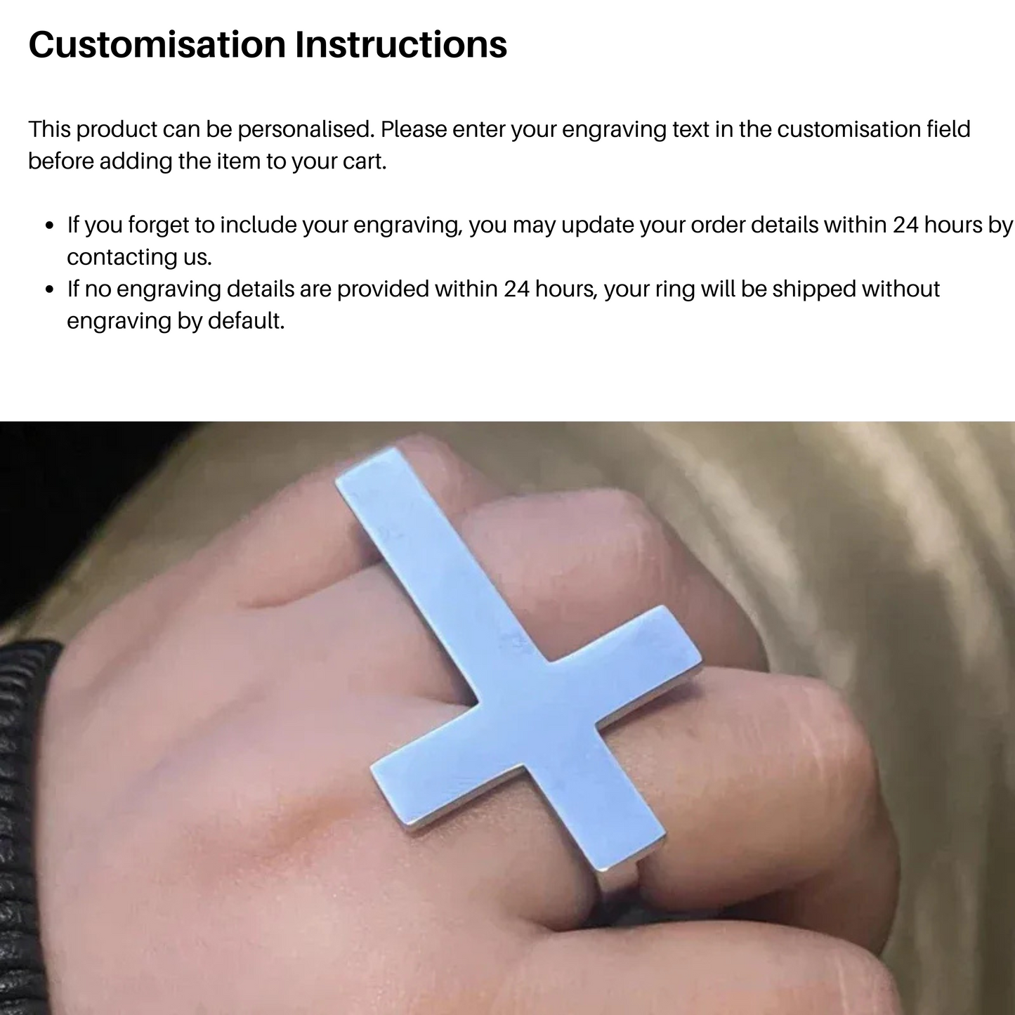DUOVIA – Stainless Steel Two-Finger Ring with Engraving