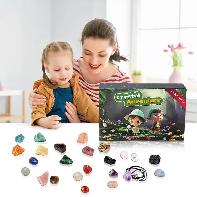 GemQuest Adventskalender 2025 – 24 natürliche Kristalle für Entdeckung & Freude