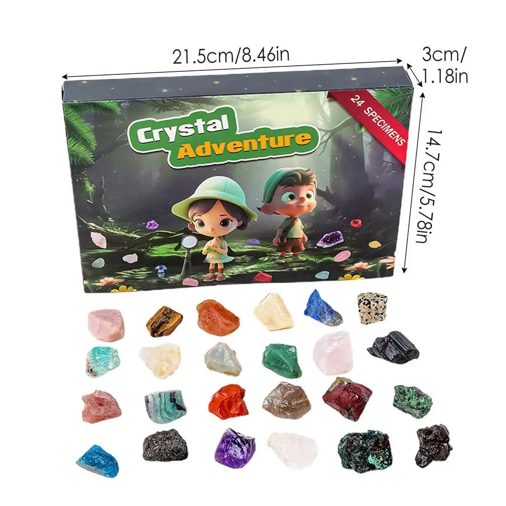 GemQuest Adventskalender 2025 – 24 natürliche Kristalle für Entdeckung & Freude