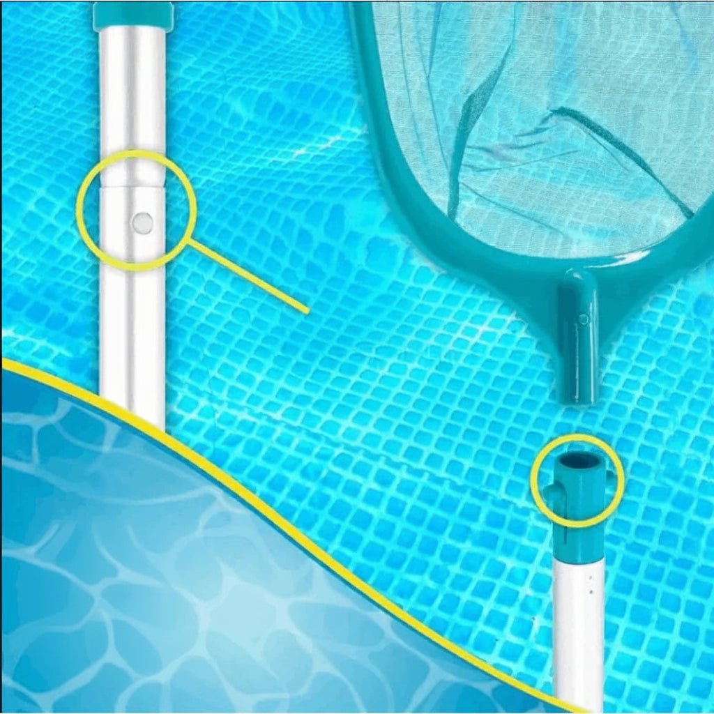 Effizienter Pool Reiniger - Langlebiger Blattskimmer mit Metallstangen für Gründliche Pool Reinigung 3