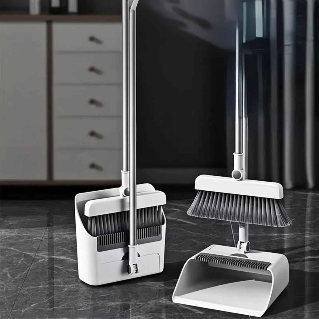Effizientes 3-in-1 Besen- und Kehrschaufel-Set für Haushalt und Büro 4