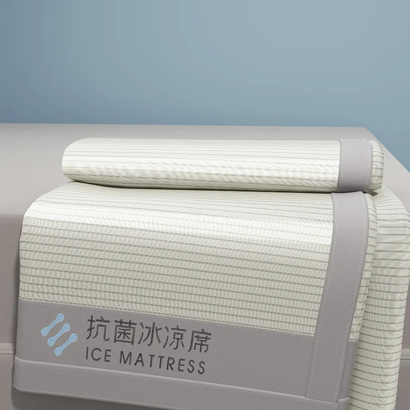 Eisseide Spannbettlaken 180x200 mit Kühlmatte für Erholsamen Schlaf 0