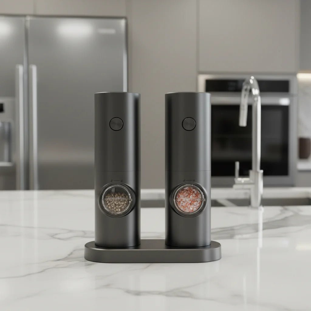 SPICE DUO – Electric Salt and Pepper Grinder Set with Adjustable Grind Setting