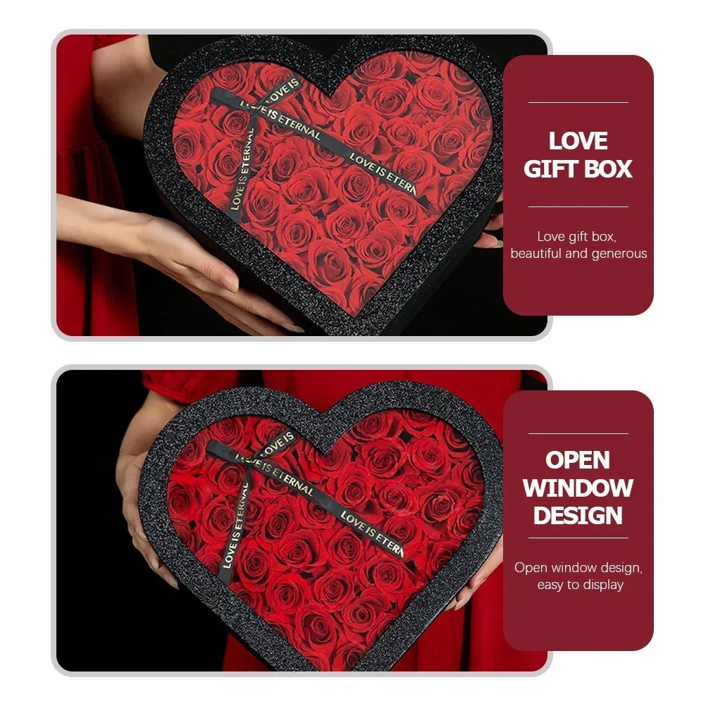 ROMANCECASE – Élégante boîte cadeau en forme de cœur pour présentations florales romantiques