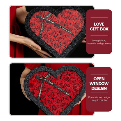 ROMANCECASE – Élégante boîte cadeau en forme de cœur pour présentations florales romantiques