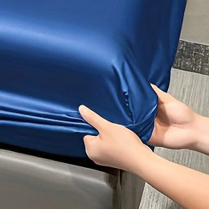 CALMERA GENTLUX – Weiches Ice-Silk-Satin-Spannbettlaken für luxuriösen Komfort