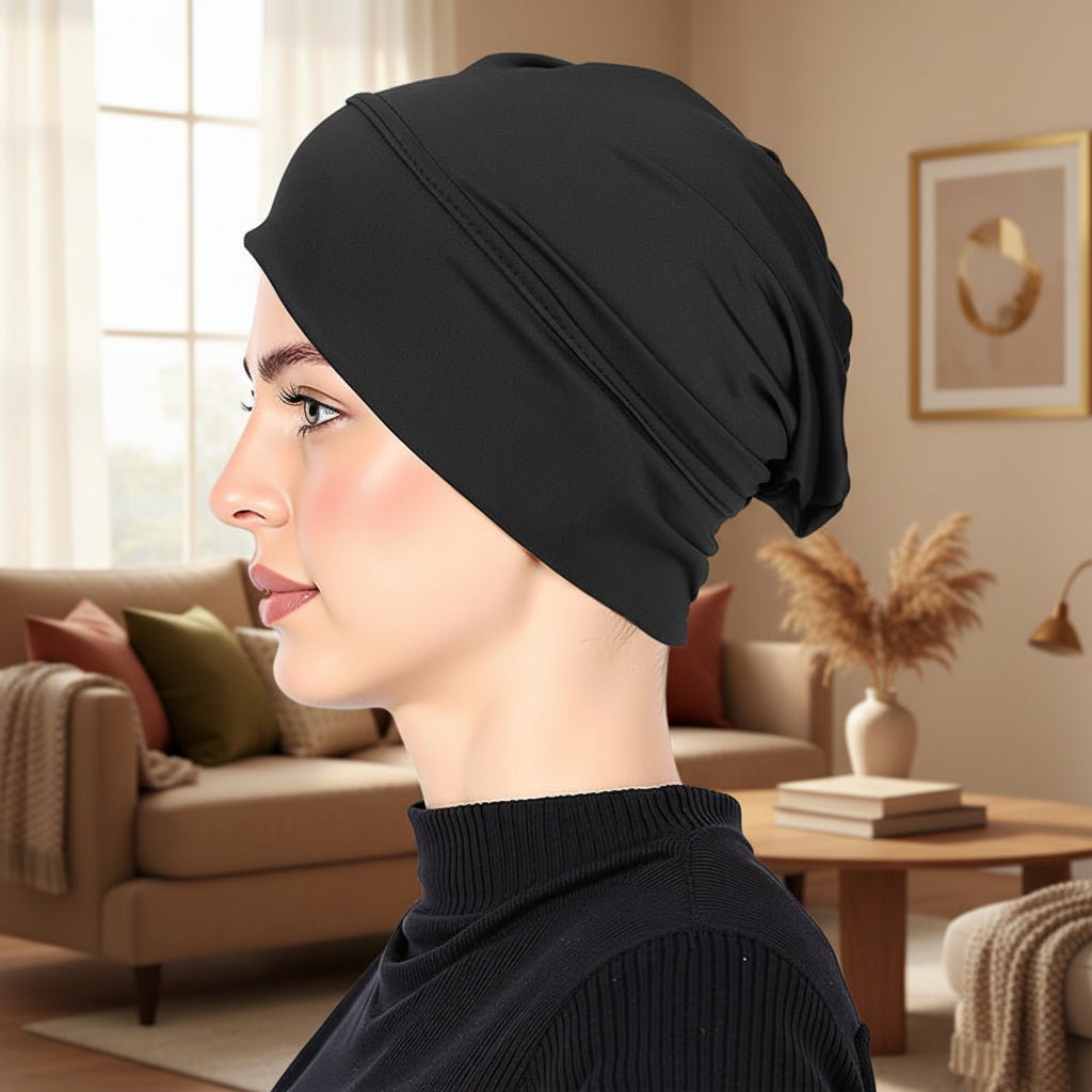 Elegante Damen Mütze aus Hochwertiger Milchseide - Stretch-Turban für Komfort und Stil 11