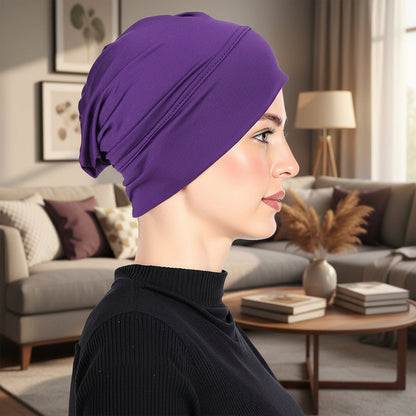 Elegante Damen Mütze aus Hochwertiger Milchseide - Stretch-Turban für Komfort und Stil 12