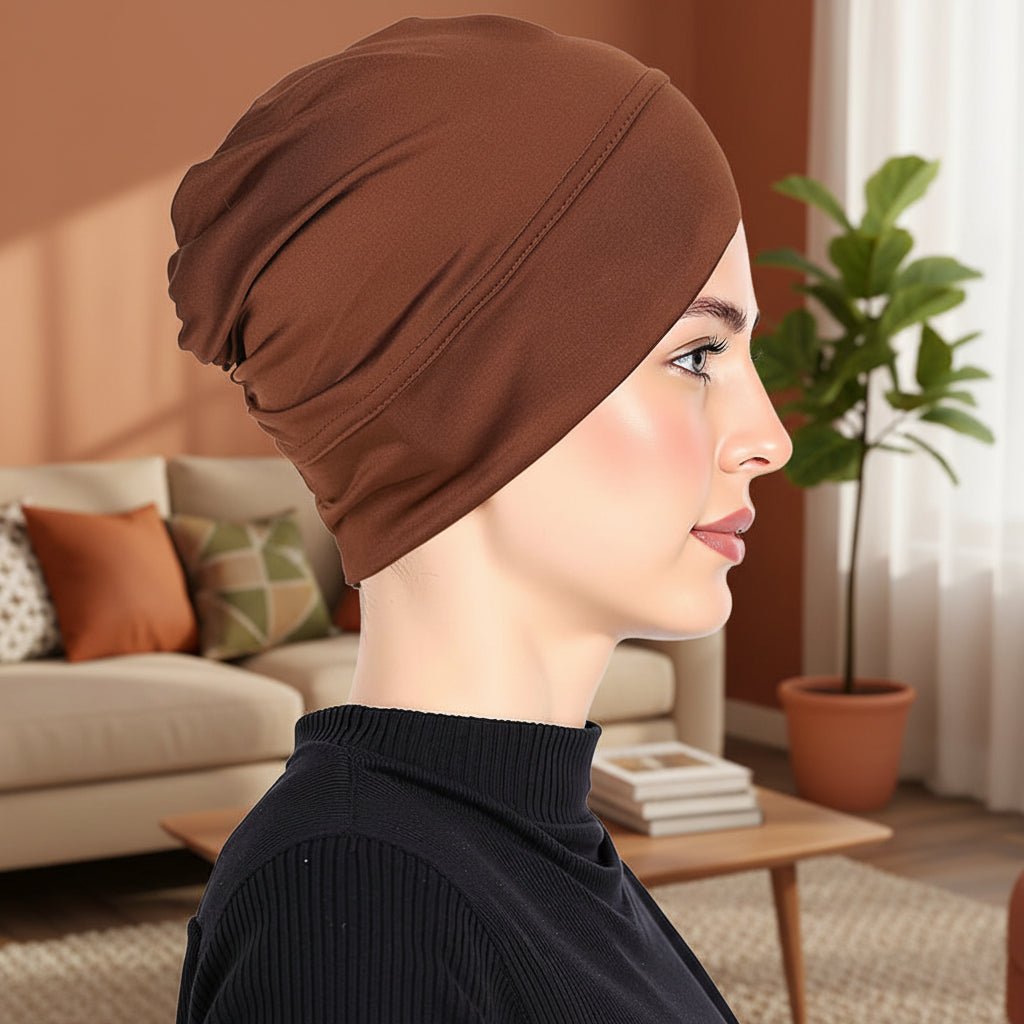 Elegante Damen Mütze aus Hochwertiger Milchseide - Stretch-Turban für Komfort und Stil 17