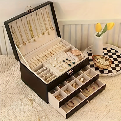 ELEGANCE JEWELRY BOX - Elegant leather jewellery box for stylish storage