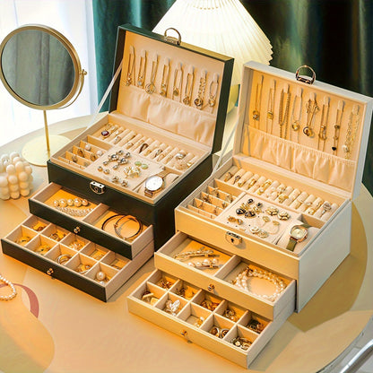 ELEGANCE JEWELRY BOX - Elegant leather jewellery box for stylish storage