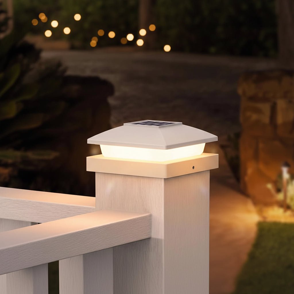 Elegante Solar-Pfostenkappenlichter – 6 Stück Warmweiße LED für Garten & Veranda 1