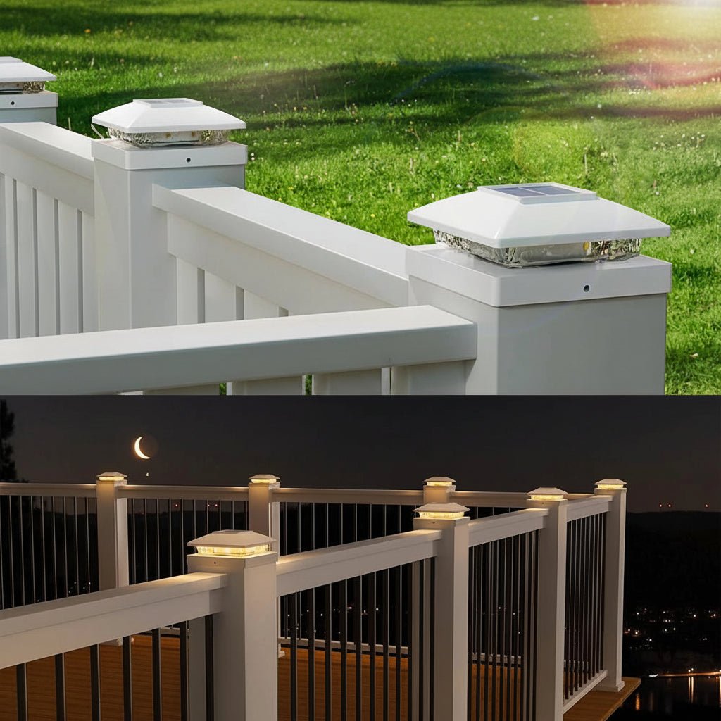 Elegante Solar-Pfostenkappenlichter – 6 Stück Warmweiße LED für Garten & Veranda 3