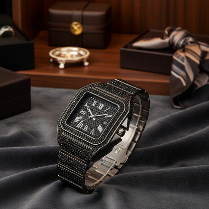 Elegante Strassuhr Damen - Quadratisches Design, Edelstahl, Hochwertige Materialien, Vielseitig für Jeden Anlass 11