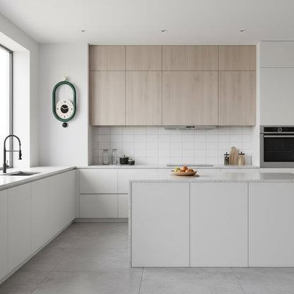 Elegante, lange Wanduhr – 3D-Design mit geräuschlosem Uhrwerk und einfacher Montage 3