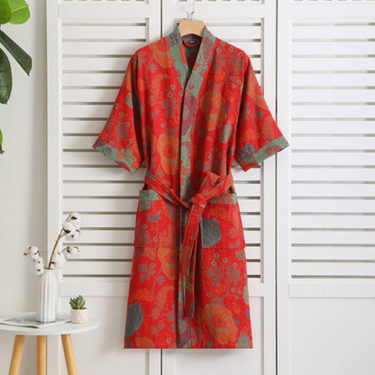 PrintLuxe badjas – elegante katoenen badjas met retroprints