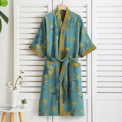 PrintLuxe badjas – elegante katoenen badjas met retroprints