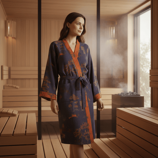 Kimono Accappatoio Garza di Cotone Retrò Unisex