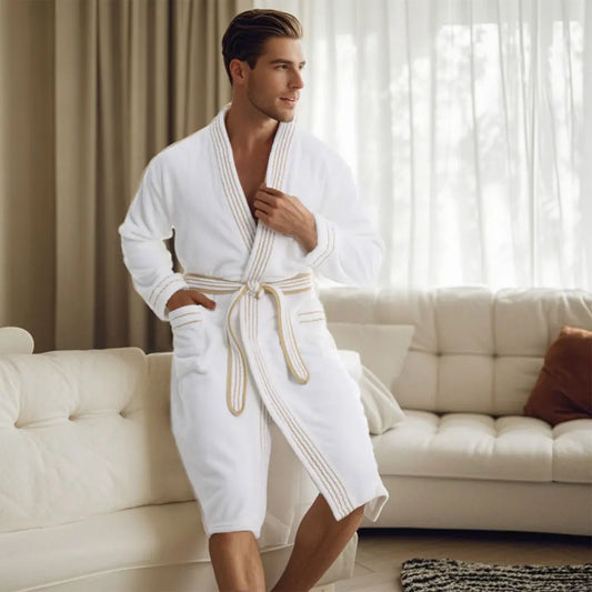 VelourGent – Elegant Men's Bathrobe made of Thick Velvet