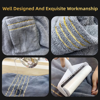 VelourGent – Elegant Men's Bathrobe made of Thick Velvet