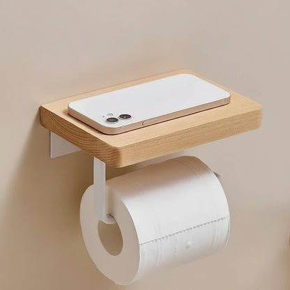TIMBERFLOW – Wooden Toilet Paper Holder for Modern Bathrooms