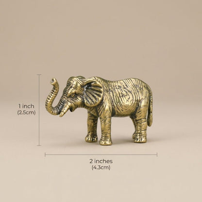 Eleganter Messing-Elefant - Handgefertigte Deko für Schreibtisch & Regal 4