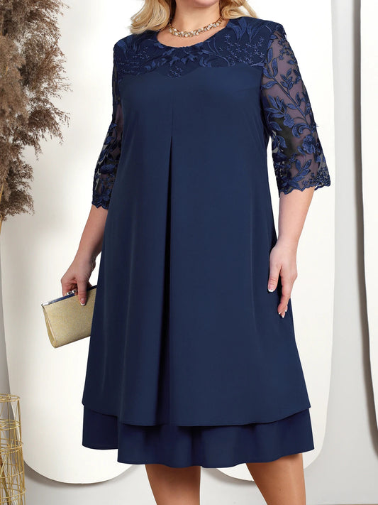 GRACE GALA DRESS - Elegant embroidered oversized banquet dress