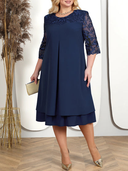 GRACE GALA DRESS - Elegant embroidered oversized banquet dress