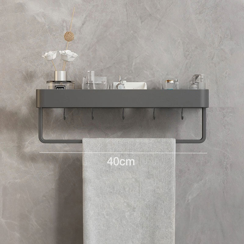 AquaShelf - Elegant wall shelf for the bathroom with towel rail & drill-free installation