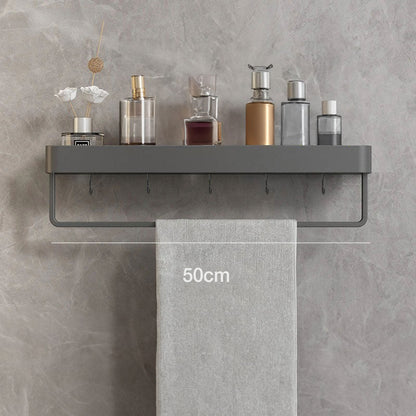 AquaShelf - Elegant wall shelf for the bathroom with towel rail & drill-free installation