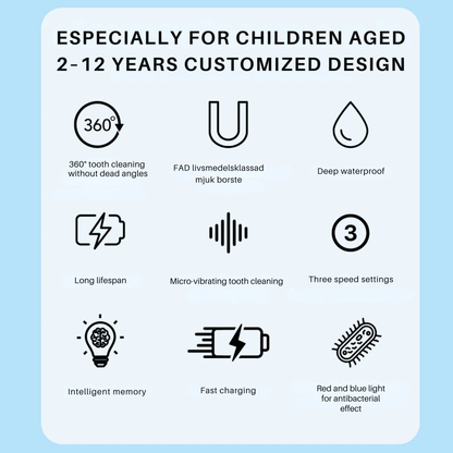 DINO BRUSH – Electric Children's Toothbrush with 360° Cleaning