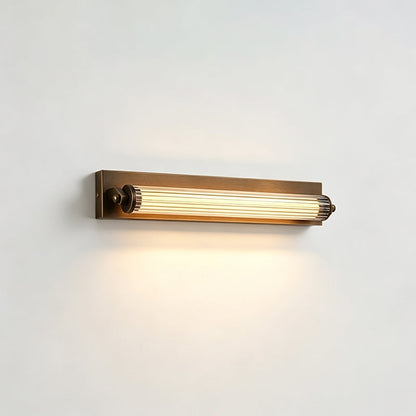 ELYVEN – Antique brass wall light with clear acrylic shade