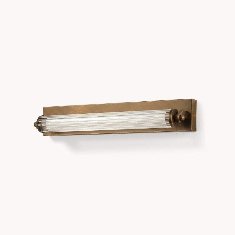 ELYVEN – Antique brass wall light with clear acrylic shade