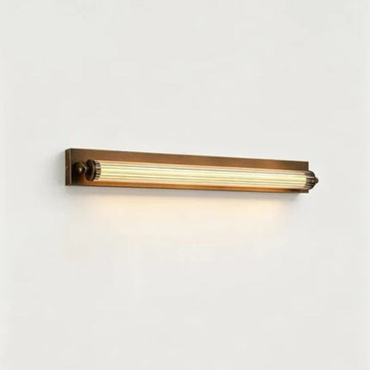 ELYVEN – Antique brass wall light with clear acrylic shade