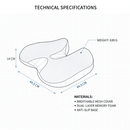 ErgoSit - Ergonomisches Sitzkissen für Schmerzlinderung und Stuhlkomfort 3