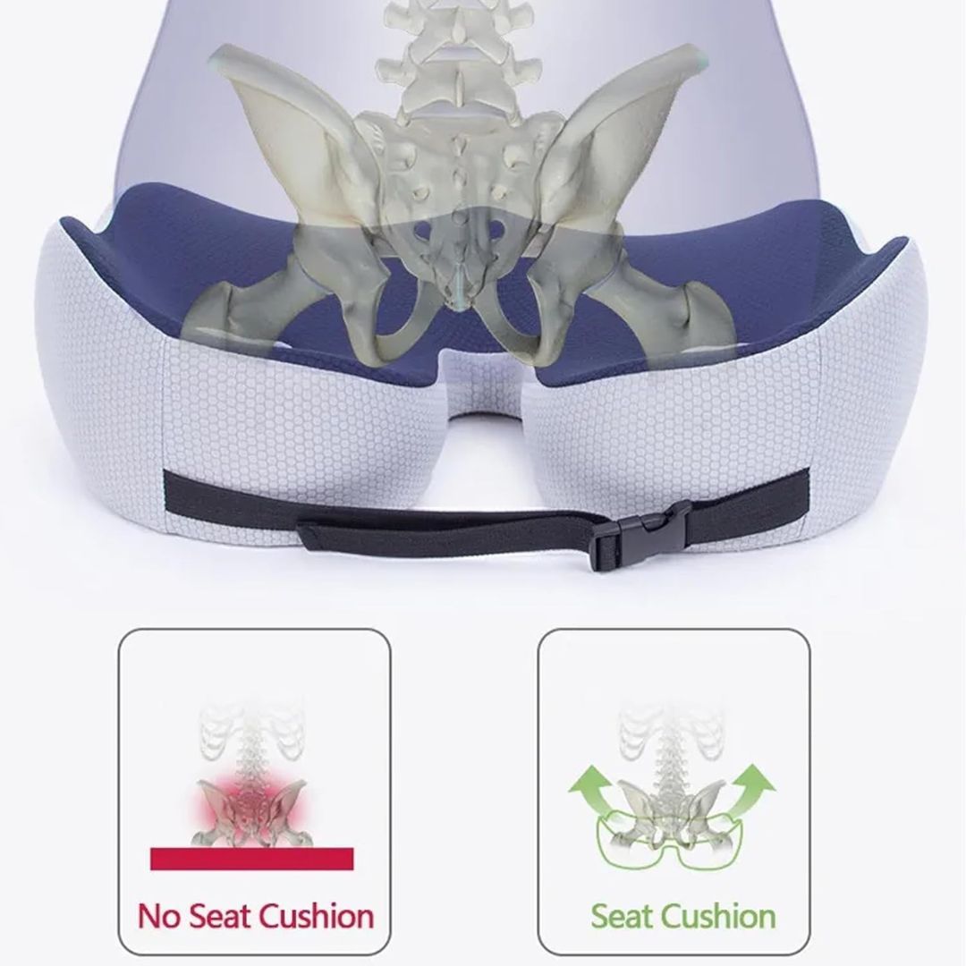 Ergocomfort Sitzkissen - Ergonomisches Stuhlkissen aus Memory-Schaum für Steißbeinunterstützung 4