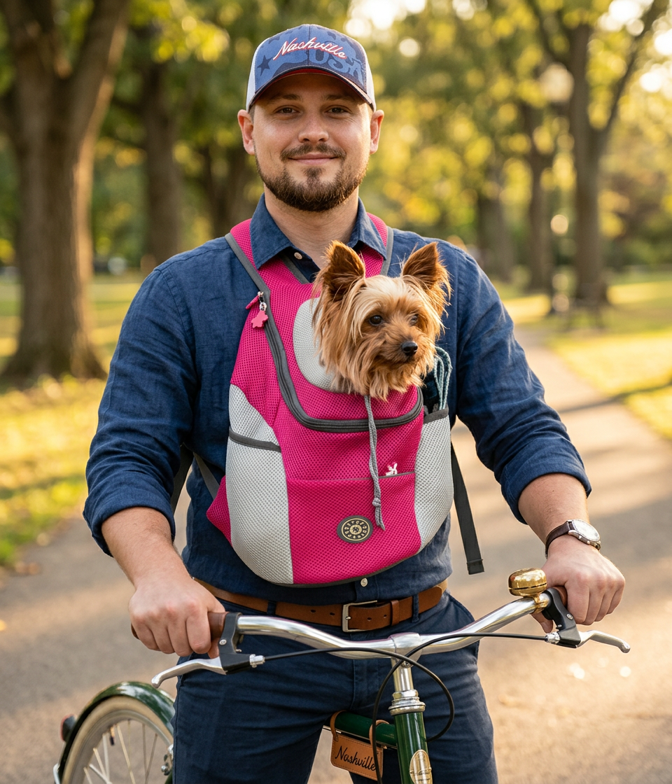 Ergonomischer Hundetragerucksack Mit Polsterung, Verstellbaren Gurten & Seitentaschen 0