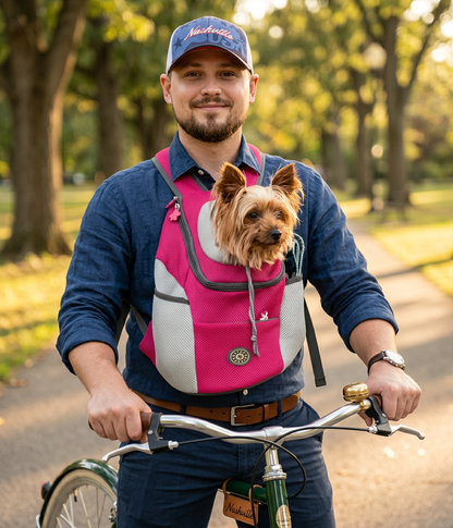 Ergonomischer Hundetragerucksack Mit Polsterung, Verstellbaren Gurten & Seitentaschen 0