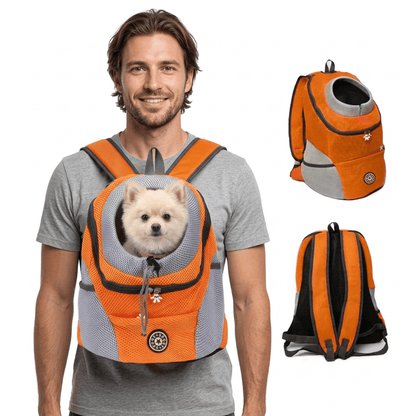 Ergonomischer Hundetragerucksack Mit Polsterung, Verstellbaren Gurten & Seitentaschen 1