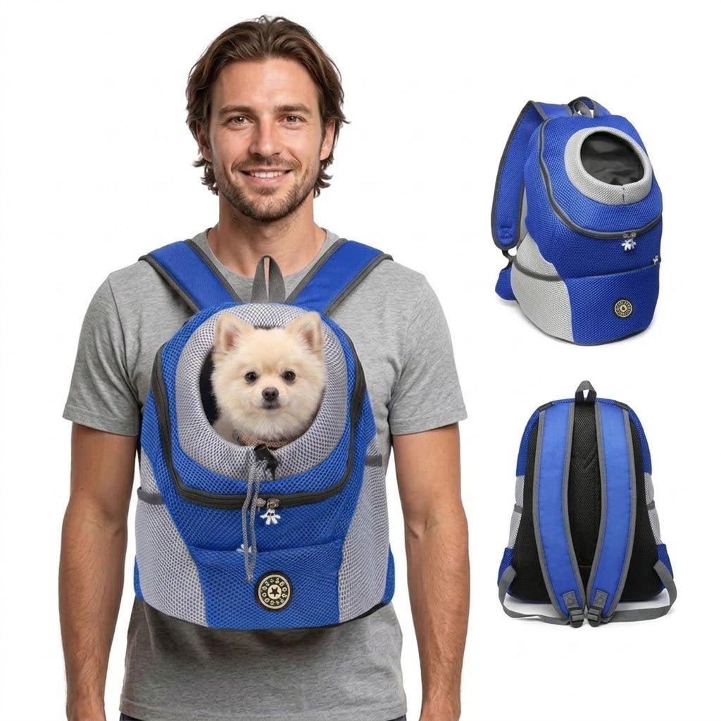 Ergonomischer Hundetragerucksack Mit Polsterung, Verstellbaren Gurten & Seitentaschen 3