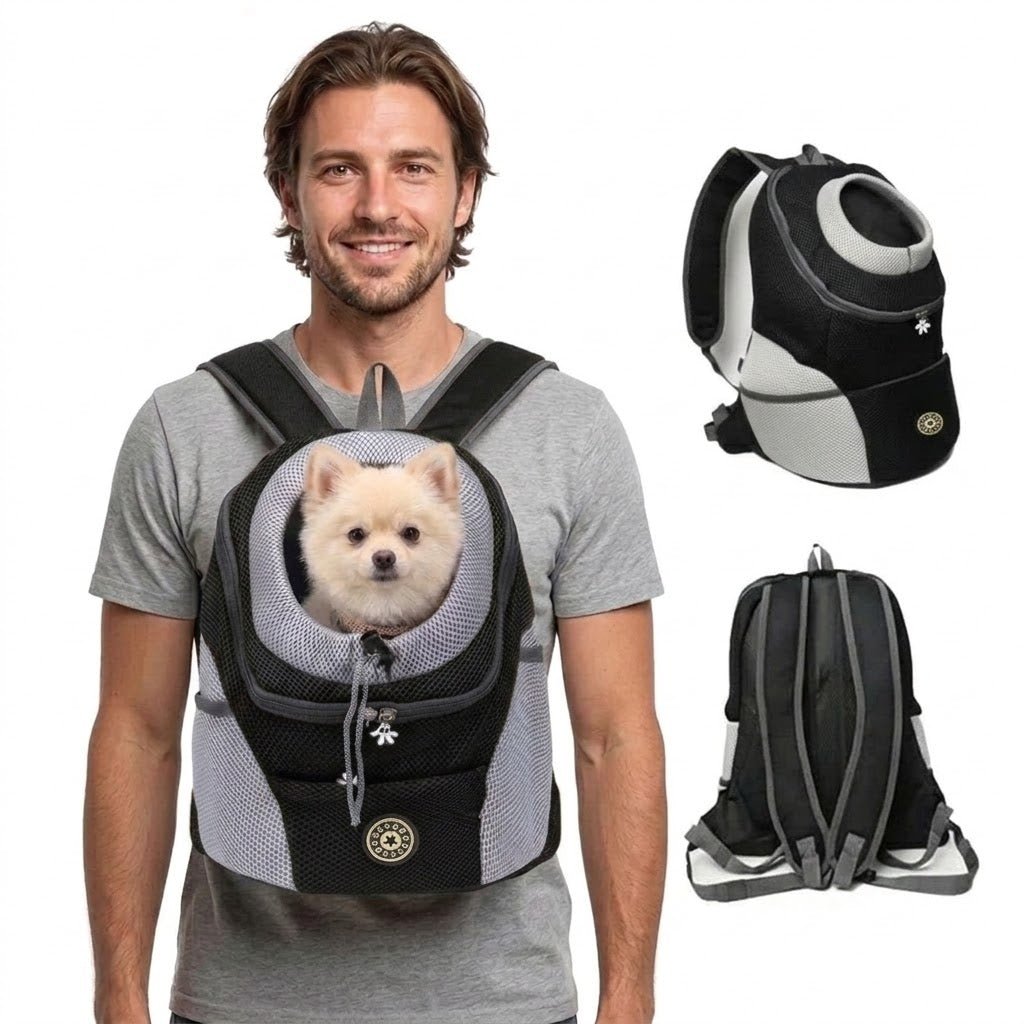 Ergonomischer Hundetragerucksack Mit Polsterung, Verstellbaren Gurten & Seitentaschen 4