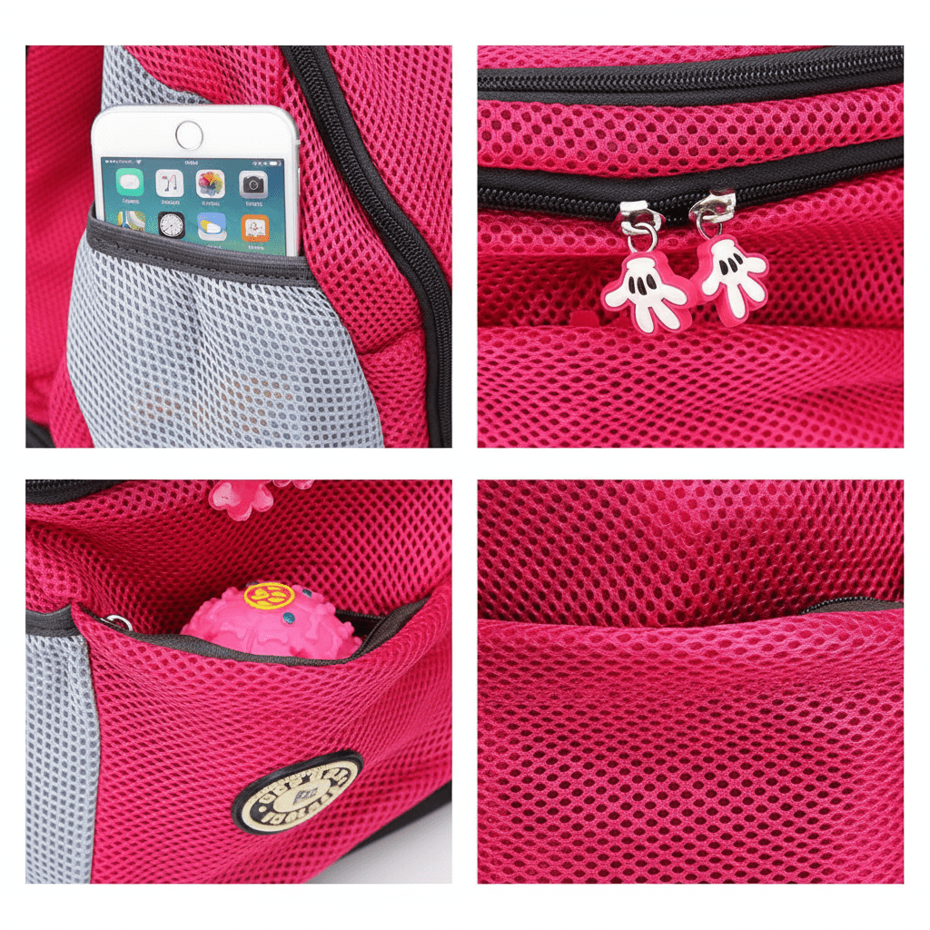 Ergonomischer Hundetragerucksack Mit Polsterung, Verstellbaren Gurten & Seitentaschen 5