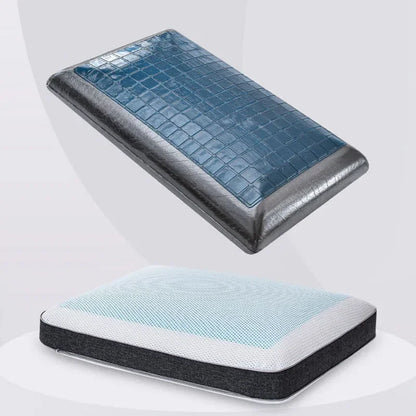Ergonomisches Gel-Kühlkissen aus Bambuskohle & Memory-Schaum für Optimalen Schlaf 0