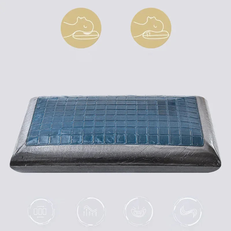Ergonomisches Gel-Kühlkissen aus Bambuskohle & Memory-Schaum für Optimalen Schlaf 3
