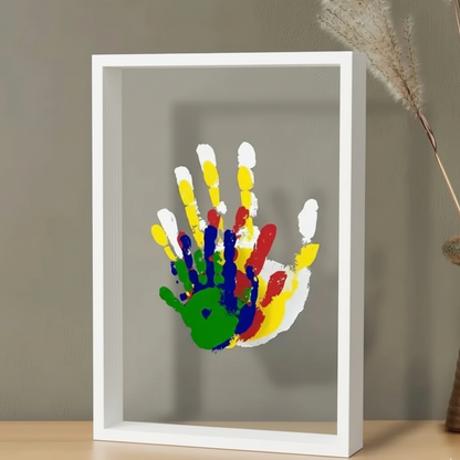 Erinnerungsrahmen „Kleine Hände“ | Halten Sie Hand- und Fußabdrücke von Babys fest | Sicherer Erinnerungsrahmen aus Ton | Montessori-Kinderzimmerdekor 2