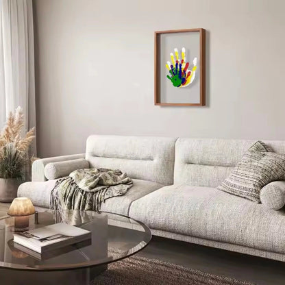 Erinnerungsrahmen „Kleine Hände“ | Halten Sie Hand- und Fußabdrücke von Babys fest | Sicherer Erinnerungsrahmen aus Ton | Montessori-Kinderzimmerdekor 3
